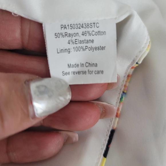 PARKER MULTI-COLORED FLORAL CROPPED HALTER TOP Size SMALL - Picture 11 of 12